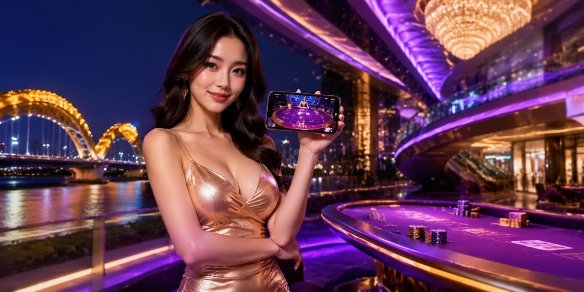 Người chơi baccarat trực tuyến dưới ánh đèn neon Đà Nẵng về đêm