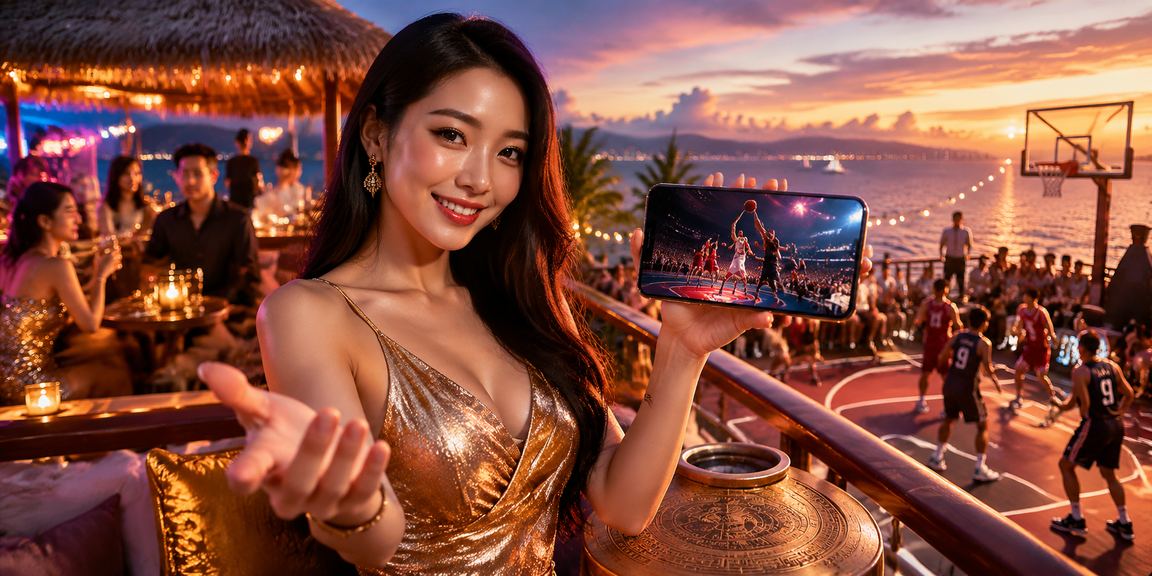 Người dùng đặt cược bóng rổ trên điện thoại tại bãi biển Nha Trang